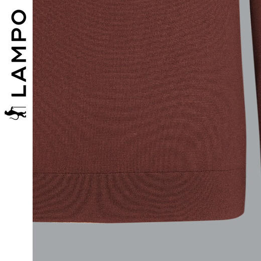 Blue Leopard (LAMPO) Qiji Red Autumn and Winter New Fashion Casual Wool Sweater Men's High Lapel Plush Silk Blended Sweater Red M (46)