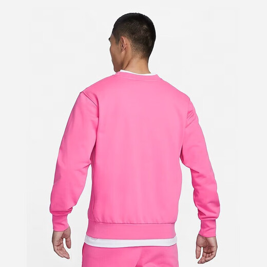 耐克（Nike）男装 2025春季新款运动服针织透气卫衣舒适休闲圆领套头衫 DQ5821-684桃粉色  L