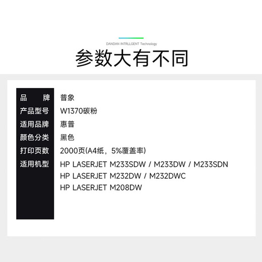 PUXIANG convient au HP M233SDW M232DWC / DW M208DW TONER M233SDN LASERJET 13701 BOUTEILLE 2000 PAGES