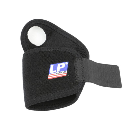 LPLP739单片缠绕式护腕羽毛球健身篮球手腕部固定加压护具 黑色普通款 均码