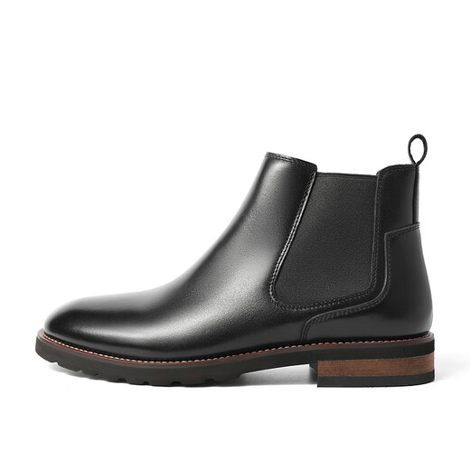 Belle Men's Shoes Cowhide Business British Chelsea Chimney Boots A0927DD2 Lista negra 42