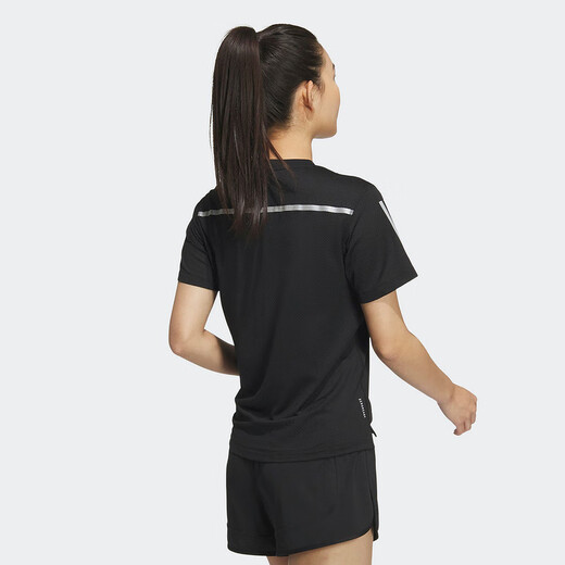 Adidas 2024 summer women's running exercise training casual round neck short-sleeved T-shirt JF1477 S
