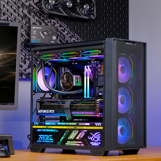 ASUS (ASUS) 7800X3D host 9700x RTX5060ti complete machine 5070 ASUS rog family bucket 5070TI game DIY desktop barebone assembly computer R7 9700X+RTX5070丨5