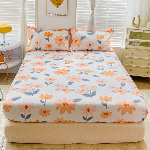 Avon Ting cotton fitted sheet single piece cotton bedspread bed cover mattress protector Simmons dust cover all-inclusive bed sheet looking up at the stars 120cmx200cm