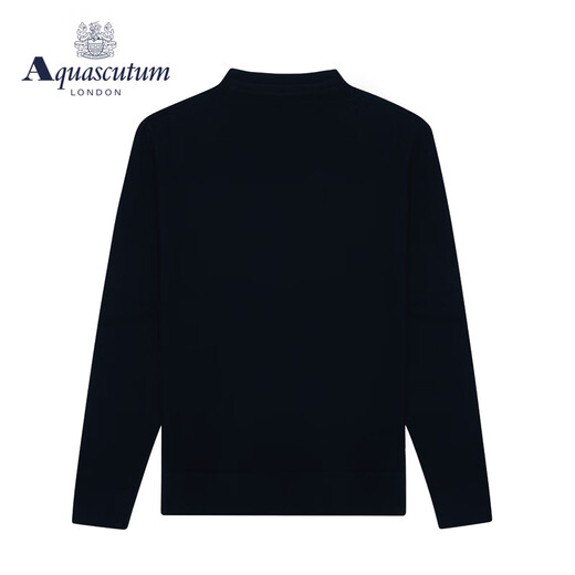 AQUASCUTUM/雅格狮丹冬季新款女士保暖纯山羊绒休闲针织衫Q4867W0041 深蓝39 M