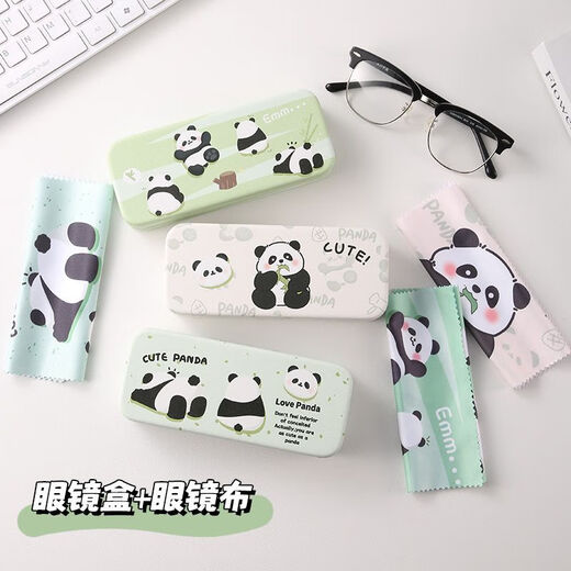 
Najia cute Kuromi glasses box with anti-pressure and fall portable women's eye box sunglasses student storage box glasses box + glasses cloth (three Kuromi)