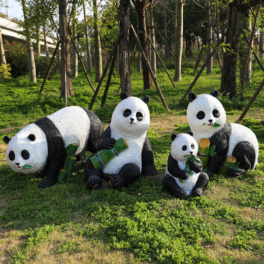 Outdoor simulated panda ornaments fiberglass park lawn garden landscape decoration animal cartoon floor-standing large sculpture style 16
