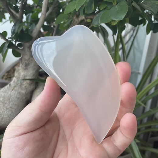 Tianbaowu Pure Natural Agate Tablero de raspado Facial Facial Facial y ojo Belleza Tabletas de raspado Peque de tracción G02 Modelo 1585