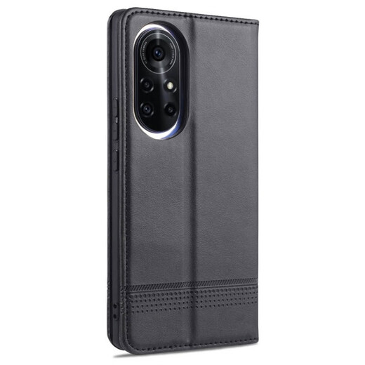 居小智适用华为nova8手机壳翻盖皮套ANG-AN00钱包式插卡外壳全包防摔软内壳保护套磁性吸合男款 华为nova8【黑色】