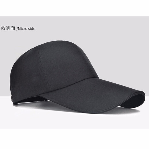 Shilan Lunsa Hat Men's Sunscreen Baseball Cap Korean Style Casual Trendy Outdoor Autumn and Winter Middle-aged Peaked Cap Summer Sports Fishing Hat Black Adjustable