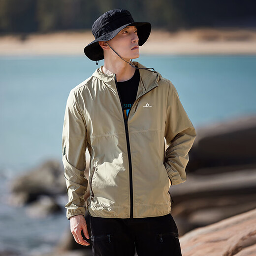 Pathfinder sun protection clothing for men, UV protection, summer outdoor fishing sun protection clothing, ice silk breathable jacket, obsidian lime XL