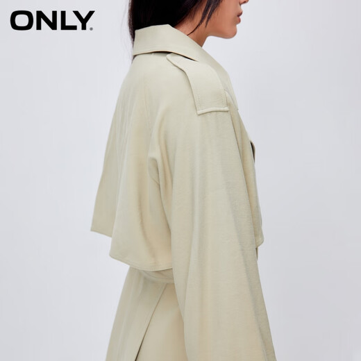 
ONLY Fashion Lapel Puff Sleeve Medium-Length Trench Coat Women 123436005 C07 Nosaka Green SLATE GREEN M 165/84A