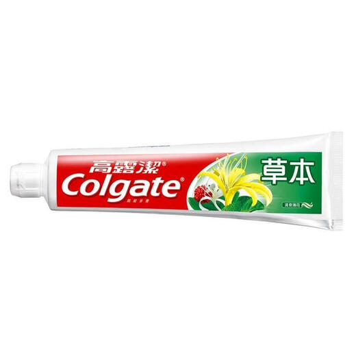 高露洁草本牙膏140g家庭套装清爽薄荷清新口气清洁口腔金银花 5支