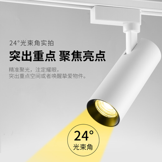 Aroden third-line track spotlight second-line cob20w clothing store 30 watts 40W shop commercial exposed exhibition hall led track light third-line flagship model 20W-black shell white light