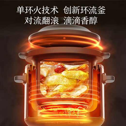 Midea electric stew pot, electric cooking pot, electric casserole, stew pot, electric stew pot, stew soup, porridge, purple clay pot, 4L timer, 60min hot water, quick stew, all-in-one multi-function pot DGE4052