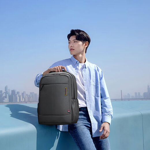 American Travel Gepäck Computerbeutel Travel Rucksack Business Pendler Rucksack 17-Zoll-Computer tragbarer NJ5 Grau Grün
