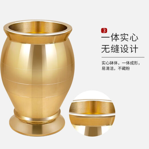 CLCEY solid pure copper traditional Chinese medicine pounding jar household old-fashioned copper mortar punch barrel copper cup mortar grinder garlic pounder thickening upgrade mini model + leather pad