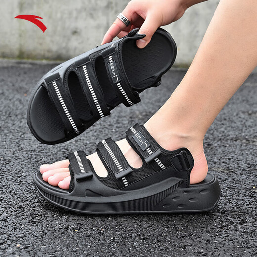 安踏冰糖凉鞋拖鞋男夏季透气厚底增高潮流舒适沙滩户外凉拖鞋