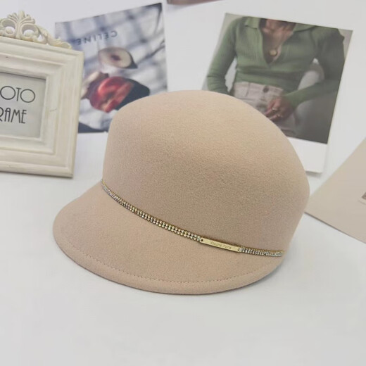 Tilburg star's same style beret women's newsboy hat autumn and winter octagonal hat women's fashionable equestrian hat all-match Japanese peaked cap best-selected birthday gift gift box off-white M (56-58cm)