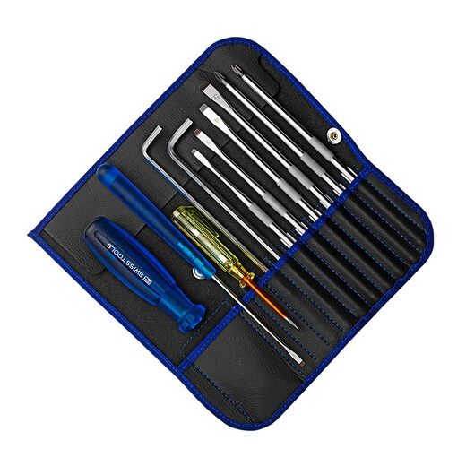 PB Swisstools Swiss Swiss Précision Tournevis Set étoile Cross Hexagon Portifonctionnel Dimensionnal Modification Cone PB9215BLUE