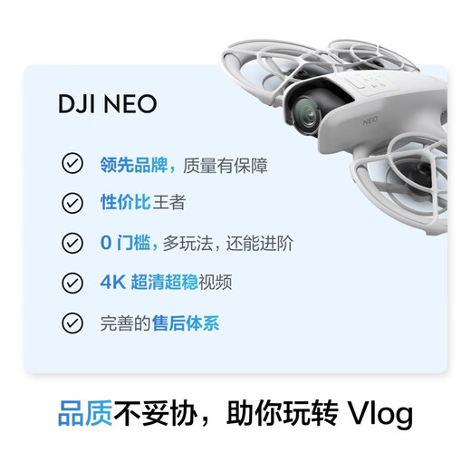 大疆（DJI） Neo 无人机 掌上Vlog 飞行相机 4K高清露营旅行航拍 新手入门级mini型手机语音遥控飞机 DJI Neo标配 随心换一年版 进阶包3（单肩包+充电头+清洁套装+遥控器保护套）