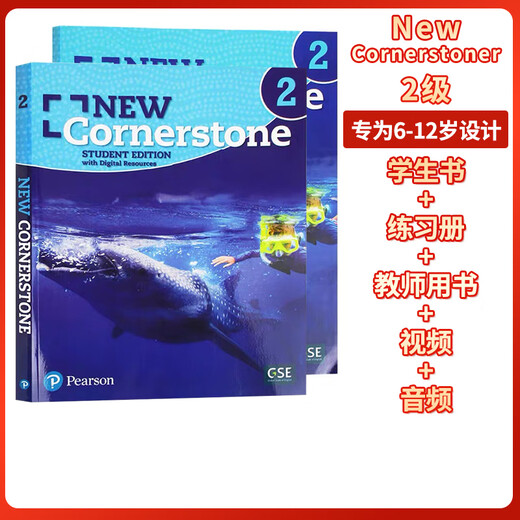 American ESL umfassende Grundschule Lehrbuch Neue Cornerstone Stufe 123456 Schülerbuch + Übungsbuch -Schüler -Set einschließlich Online -Lernkonto Level 4 Übungsbuch