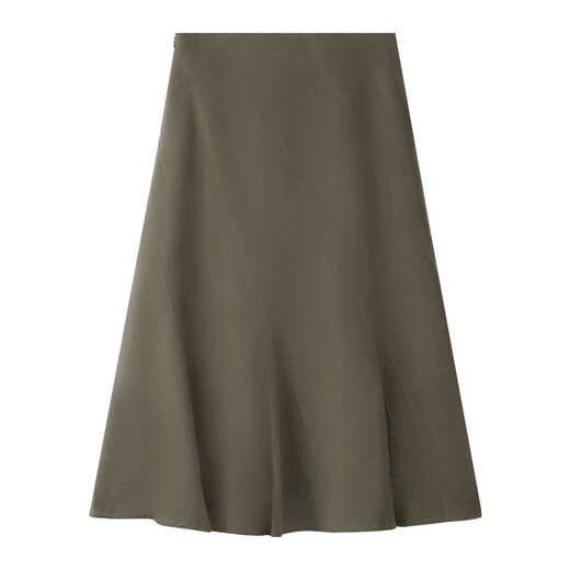 
THE SEA LIFE skirt for women Ou Hai Yisheng A-line skirt high waist fish tail skirt autumn and winter new style 13116 brown L