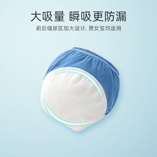 贝肽斯戒尿不湿训练裤夏季女宝宝男婴儿童隔尿内裤纯棉可洗尿布裤 1条装 【适合6-15个月】16-24斤 太空星月(2条装)萌趣印花