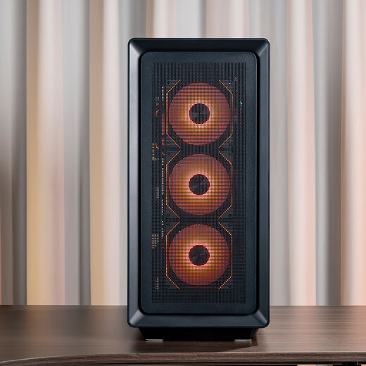 Patriot Fuyao Thousand Miles Computergehäuse, Desktop-ATX, großes Gehäuse, 360 wassergekühltes E-Sports-Gaming-Desktop-Host-Gehäuse, schwarzes Mesh + Aurora ARGB-Lüfter (7 positive und 3 umgekehrte)