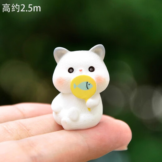 哥纶可爱呆萌背包小绵羊手办微景观桌面装饰品小摆件潮玩动物盲盒礼物 顽皮小猫一套8个组合装