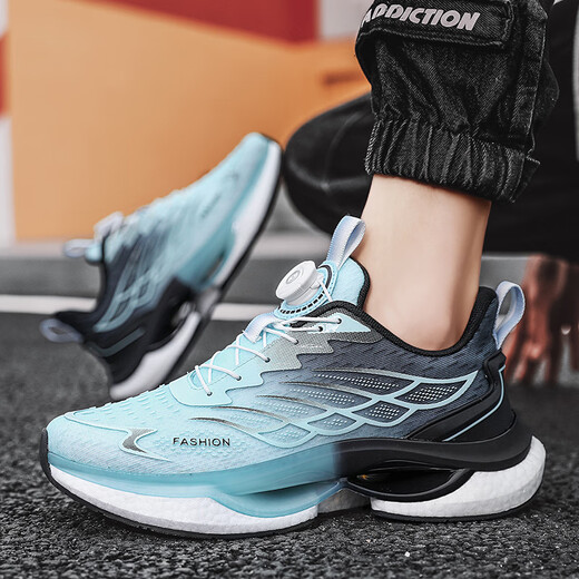 
Caotu (CAOTU) men's shoes spring and summer breathable sports and casual men's trendy shoes men's mesh shock-absorbing running shoes men's thick-soled dad shoes men 9888 light blue [mesh style] 39 standard code