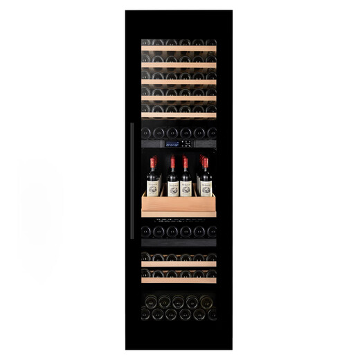 EREMITE external door panel embedded red wine cabinet constant temperature wine cabinet cold drink tea refrigerator frost-free air-cooled cold drink tea cabinet fresh cabinet Embraco frequency conversion embedded wine cabinet 3 temperature zones/glass door 95 bottles