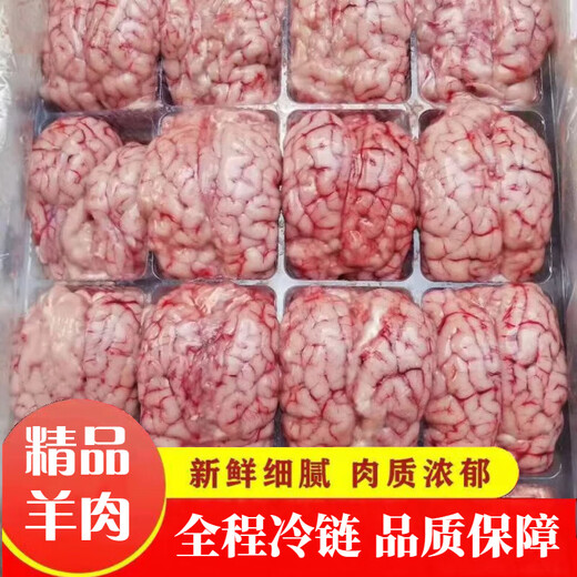 Jiluxian Sheep Brain Fresh Halal Sheep Brain Fresh Frozen Sheep Brain Marrow Brain Flower Fresh Sheep Brain Vacuum Raw Sheep Brain Whole Sheep Brain 1 Jin Jin is equal to 0.5 kg, about 5 pairs