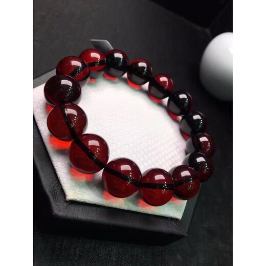 Canbei 7A grade amber blood amber bracelet blood amber round bead single circle bracelet for men and women amber beeswax synthetic blood amber bracelet blood