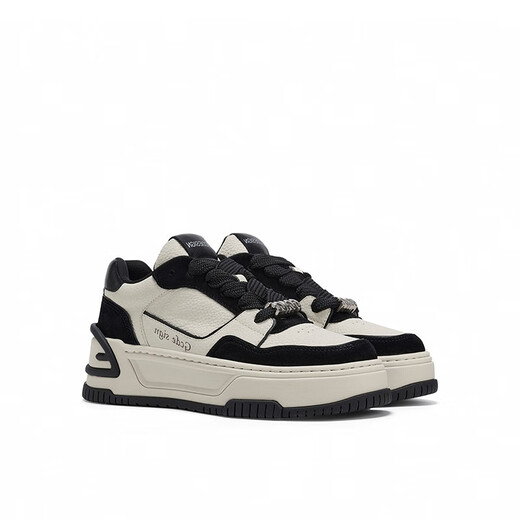 GG-CC [Regreso a The Simple] Genuine Leather Sponge Sponge Cake versátil Panda Zapatos para mujeres Nuevos zapatos informales de tablero G23X9738 Negro 36