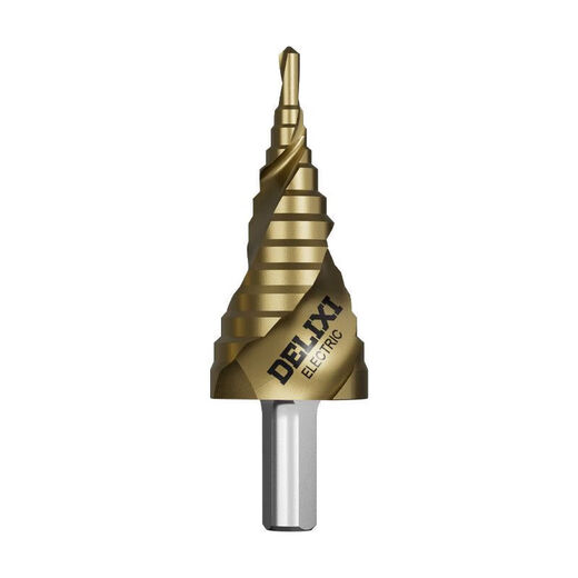 Delixi Electric pagoda drill bit hole expander stainless steel metal woodworking special step drilling artifact high hardness iron plate high speed steel 4241 straight slot 4-32mm