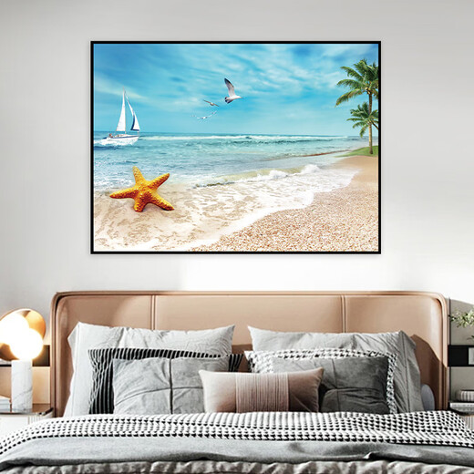 Dincmei Dingchuangmei Bedroom Decoration Painting Self-adhesive Modern Simple Bedside Background Wall Sticker Covering Ugliness Living Room Dormitory Poster Wallpaper 08. Fresh Forest Width 45cm-Height 30cm Self-adhesive stickers with adhesive on the back