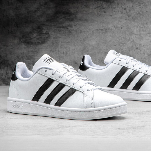 阿迪达斯 （adidas）男鞋 24夏季时尚经典男子休闲鞋帆布鞋耐磨透气小白鞋运动鞋 AW3889/白色帆布鞋 42