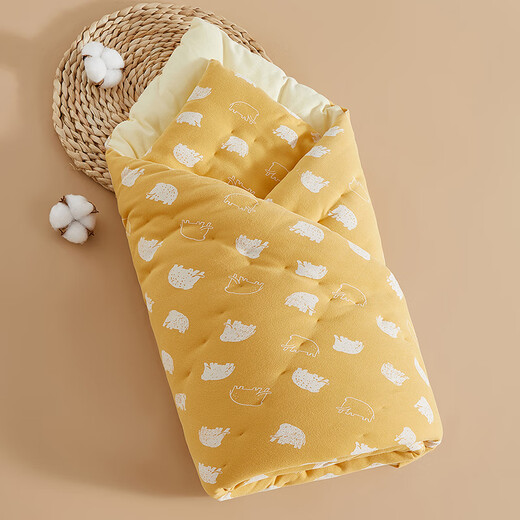 Mianguduo baby quilt, pure handmade cotton quilt, newborn thickened blanket, children's mattress, baby autumn and winter quilt, Gong Xi Fa Cai (autumn and winter style) 100*100cm