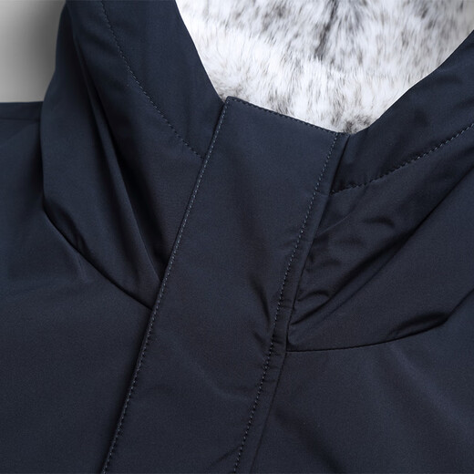 Caesar's new full mink parka men's cross mink liner hooded coat disassembled mink nikon long knee-length fur imported cross mink + mink sleeves XL