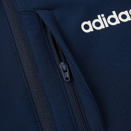 ADIDAS阿迪达斯外套男春秋新款运动服休闲百搭立领夹克户外健身跑步外套 蓝色JE1343 M