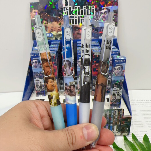 Nouvelle boîte à aveugles Neutral Pen vs Monitor Cartoon Animation Press Student Stationery Black Press Nouveau 6174 Blind Box Pen 6 Pack 0,5 mm x Autre / Autre