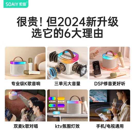 Sony Ericsson (soaiy) SK2 microphone microphone karaoke microphone audio all-in-one wireless Bluetooth speaker singing special artifact family ktv audio set children's microphone