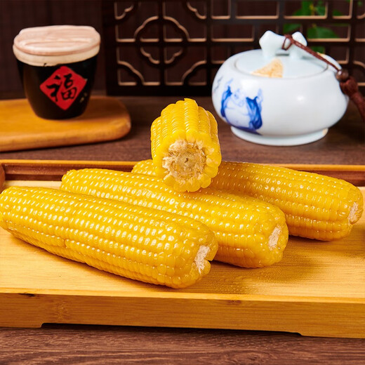 KEEP W-VILLAGE GO selects Northeastern corn, fresh, sweet and waxy vacuum-packed corn 10 sticks, healthy whole grain corn sticks, 5 black and 5 yellow, 10 sticks (single stick is more than 200g)