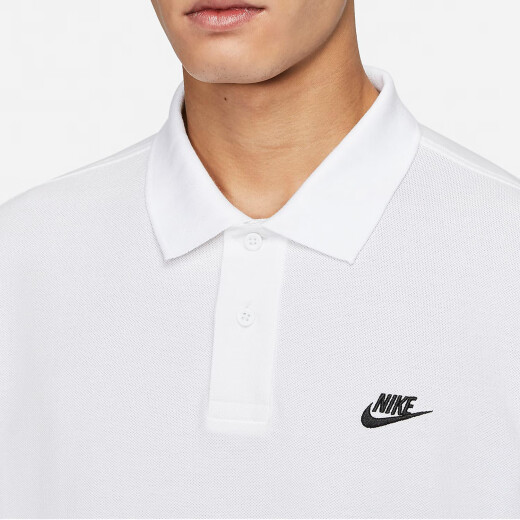 NIKE/耐克男士针织透气翻领短袖T恤 FN3895-100 XS
