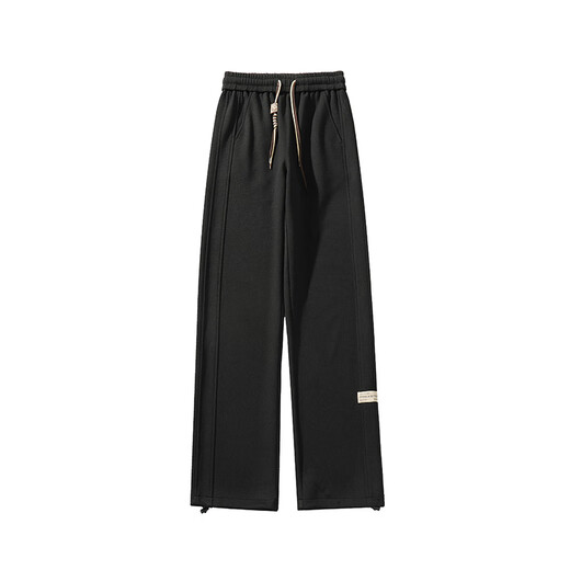 Idea (ZHUYIFAN) Fatty Large Size 230 Jin [Jin equals 0.5 kg] Men's Straight Spring and Summer Thin Work Pants Fashion Brand Large Size Straight Wide Legs Casual Pants A001-K1050 Black 4XL (190) 190-205 Jin [Jin equals 0.5 kg] Wearable