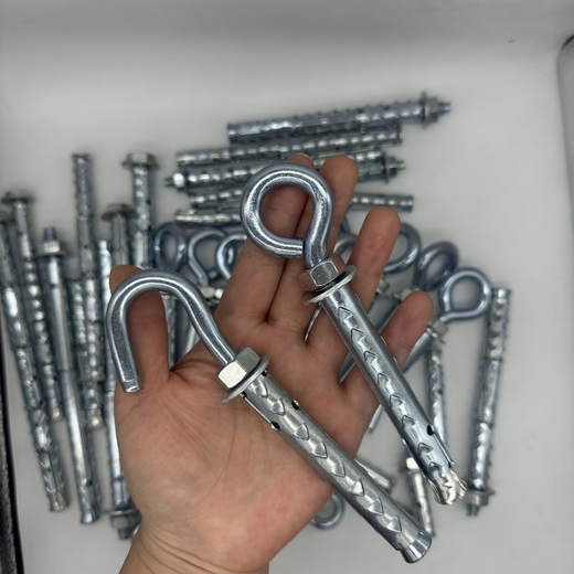 Yongli Shang expansion lifting ring, mountain stab expansion screw, hollow brick, foam brick, lightweight outdoor special bolt, fish scale pull-out M8*100 (2 pcs)