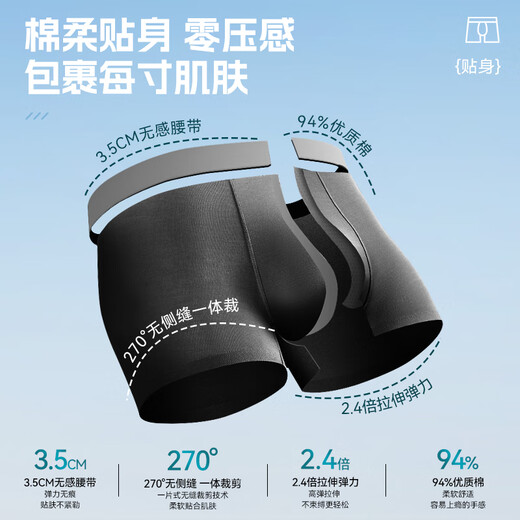 Li ning (li-nun) Unterwäsche Männer (3 Paar) Sportunterwäsche engmaschige Boxer Shorts Laufen Anti-Wear-Schritt-Männer Boxer