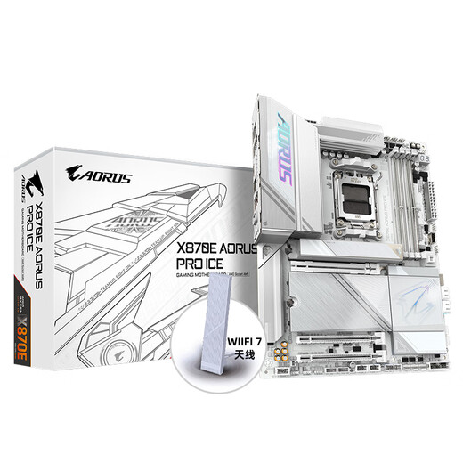 Gigabyte Ice Sculpture X870E Aorus Pro Ice Motherboard DDR5 Unterstützt AMD CPU AM5 9700X 9950X 9900X 9600X