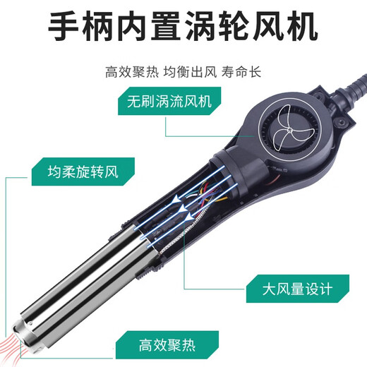 鹿仙子数显热风拆焊台大功率热风枪可调温恒温电脑电子维修焊接工具 898D+【标配】